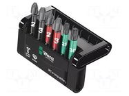 Kit: screwdriver bits; Phillips,Pozidriv®,Torx®; 50mm; 6pcs. WERA