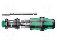 Kit: screwdriver; with bit magazine; Mounting: 1/4"; 6pcs. WERA