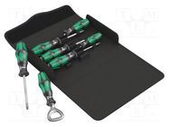 Kit: screwdrivers; Phillips,slot; Kraftform Plus-300; case; 7pcs. WERA