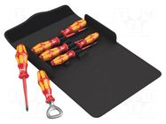 Kit: screwdrivers; insulated; Phillips,slot; 1kVAC; case; 7pcs. WERA
