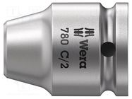 Adapter; Overall len: 35mm; Mounting: 1/2" square,5/16" (C8) WERA