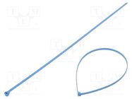 Cable tie; with metal; L: 361mm; W: 4.8mm; polyamide; 222N; blue ABB