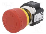 Switch: emergency stop; 16mm; Stabl.pos: 2; NC x2; red; IP65; Pos: 2 IDEC