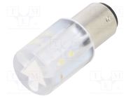 LED lamp; white; BA15D,T20; 24VDC; 24VAC; -20÷60°C; Mat: plastic CML INNOVATIVE TECHNOLOGIES