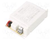 Power supply: switching; LED; 45W; 30÷43VDC; 1050mA; 198÷264VAC TRIDONIC