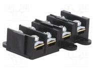 Terminal block; screw terminal; 1.5÷4mm2; 380V; ways: 4; black 