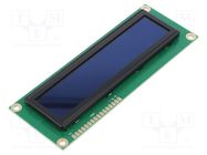 Display: OLED; alphanumeric; 16x2; Dim: 122x44x10mm; green; PIN: 16 RAYSTAR OPTRONICS