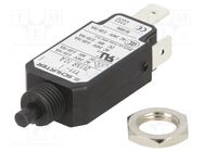 Circuit breaker; Urated: 240VAC; 48VDC; 10A; SPST; Poles: 1; screw 