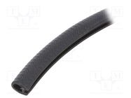 Hole and edge shield; PVC; L: 10m; black; H: 14.5mm; W: 10mm RST ROZTOCZE