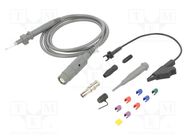 Probe: for oscilloscope; 0÷500MHz; 10: 1; 0.9ns; 10÷25pF; grey; 1.2m STÄUBLI