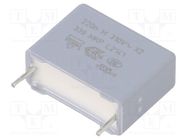 Capacitor: polypropylene; X2; 220nF; 7x13.5x17.5mm; THT; ±20%; 15mm VISHAY