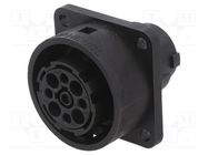 Connector: circular; socket; for panel mounting; PIN: 9; female AMPHENOL