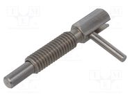 Mount.elem: indexing plungers; Plunger mat: stainless steel; 4mm ELESA+GANTER