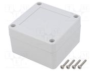 Enclosure: multipurpose; X: 75mm; Y: 75mm; Z: 45mm; ZP; ABS; gasket KRADEX