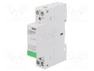 Contactor: 2-pole installation; 20A; 230VAC,220VDC; NC + NO ISKRA