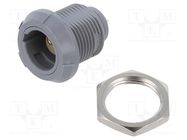 Connector: circular; 1P; plug; female; PIN: 2; soldering; 10A; IP50 LEMO