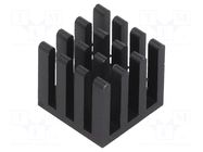 Heatsink: extruded; grilled; black; L: 15mm; W: 15mm; H: 14mm FISCHER ELEKTRONIK