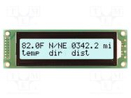 Display: LCD; alphanumeric; FSTN Positive; 20x2; white; LED; PIN: 16 NEWHAVEN DISPLAY INTERNATIONAL