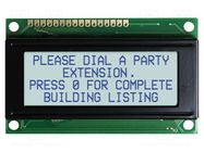 Display: LCD; alphanumeric; STN Positive; 20x2; gray; 77x47x14.5mm NEWHAVEN DISPLAY INTERNATIONAL