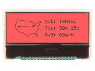 Display: LCD; graphical; 128x32; COG,FSTN Positive; red; LED; 3VDC NEWHAVEN DISPLAY INTERNATIONAL