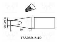 Tip; chisel; 2.4mm QUICK