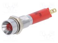 Indicator: LED; recessed; red; 24VDC; Ø6mm; IP40; metal; ØLED: 3mm CML INNOVATIVE TECHNOLOGIES