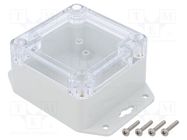 Enclosure: multipurpose; X: 75mm; Y: 75mm; Z: 45mm; ZP; polycarbonate KRADEX