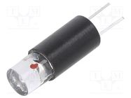 LED lamp; red; 5÷6VDC; No.of diodes: 1; 5mm; Lens: transparent MARL