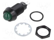 Indicator: LED; prominent; green; 230VAC; Ø12.7mm; IP67; connectors MARL