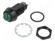 Indicator: LED; prominent; green; 230VAC; Ø12.7mm; IP67; connectors MARL