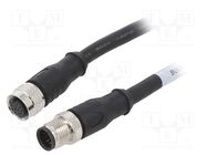 Connection lead; M12; PIN: 12; 5m; plug; 30VAC; 1.5A; PUR; IP68; 30VDC MUELLER ELECTRIC