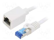 Extender Ethernet; RJ45 socket,RJ45 plug; S/FTP; 6a; Cu; LSZH LOGILINK