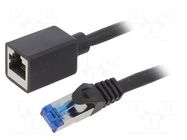 Extender Ethernet; RJ45 socket,RJ45 plug; S/FTP; 6a; Cu; LSZH LOGILINK