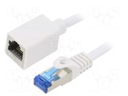 Extender Ethernet; RJ45 socket,RJ45 plug; S/FTP; 6a; Cu; LSZH LOGILINK