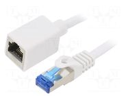 Extender Ethernet; RJ45 socket,RJ45 plug; S/FTP; 6a; Cu; LSZH LOGILINK