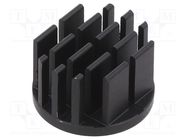 Heatsink: extruded; grilled; LED; black; L: 14mm; aluminium FISCHER ELEKTRONIK