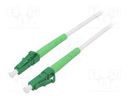 Fiber patch cord; OS2; LC/APC,both sides; 0.5m; LSZH; white Goobay