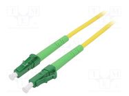 Fiber patch cord; OS2; LC/APC,both sides; 30m; LSZH; yellow Goobay