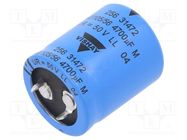 Capacitor: electrolytic; SNAP-IN; 4.7mF; 50VDC; Ø25x30mm; ±20% VISHAY