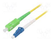 Fiber patch cord; OS2; LC/UPC,SC/APC; 20m; Optical fiber: 9/125um Goobay