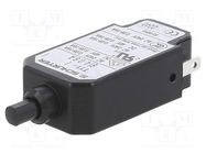 Circuit breaker; Urated: 240VAC; 48VDC; 0.6A; SPST; Poles: 1; Ø9.6mm 