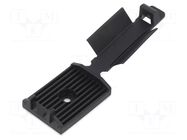 Self-adhesive cable holder; polyamide; black HELLERMANNTYTON