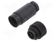 Connector: circular; 692,693,RD24; 250V; PIN: 7; plug; male; 10A BINDER