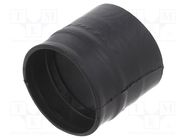 Heat shrink boot; glueless,straight; 13mm; L: 38mm; black; RAYCHEM TE Connectivity