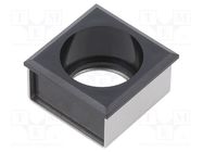 Button holder; 22mm; 61; 21x21mm; Face dim: 24x24mm; Body: black EAO