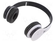 Wireless headphones with microphone; white; USB micro; 10m; 32Ω GEMBIRD