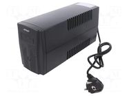 Power supply: UPS; 390W; 650VA; Uin: 220V; 280x140x100mm; Schuko x2 GEMBIRD