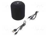Speaker; black; Jack 3,5mm,microSD,USB B micro; 100Hz÷20kHz; 10m GEMBIRD