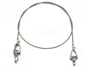 Ground/earth cable; both sides,crocodile clip; Len: 0.71m MUELLER ELECTRIC