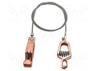 Ground/earth cable; both sides,crocodile clip; Len: 0.91m MUELLER ELECTRIC